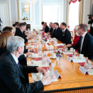 Bilateral meetings between the Norwegian and Latvian delegations. Photo: Lise Åserud / NTB scanpix